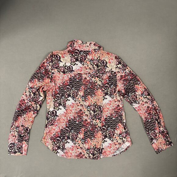 TELL YOUR FRIENDS Women's Western Shirt in Ines Size L Abstract Floral‎ - Picture 3 of 14